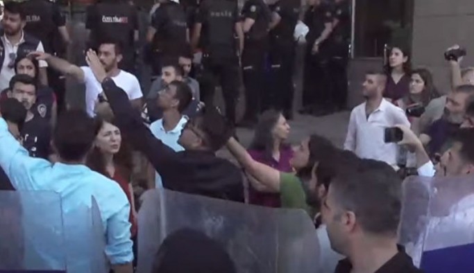 Çağlayan'daki Adalet Nöbeti'nde tutuklu yakınlarına polis müdahalesi