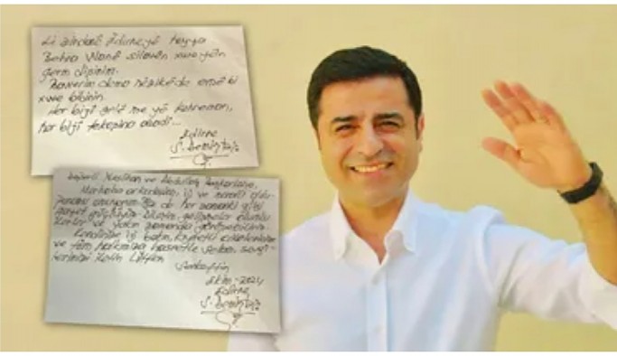 Demirtaş'tan Zeydan ve Şedal'a: ‘Dilerim, yakın zamanda görüşebiliriz’