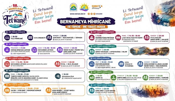 Tatvan Festivalinin programı belli oldu