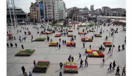 Bir AKP icraatı: Taksim'de beton üstüne lale dönemi!
