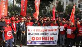 İşçiler haklarının gasp edilmesini protesto etti