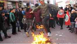 HDP’nin seçim çalışmalarında Newroz ateşleri yakıldı