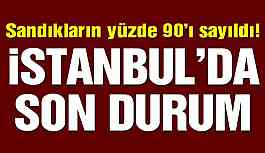 İstanbul seçim sonuçlarında son durum! Sandıkların yüzde 90’ı sayıldı