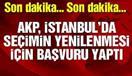 İstanbul’da seçimin yenilenmesini istiyoruz
