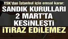 Sandık kurulları 2 Mart’ta kesinleşti itiraz edilemez