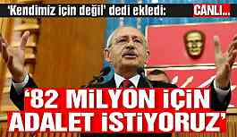 CHP Genel Başkanı Kemal Kılıçdaroğlu, grup toplantısında