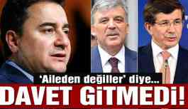 AKP’den Abdullah Gül, Davutoğlu ve Babacan’a davet gitmedi!