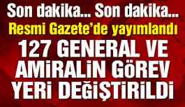 TSK'de 127 komutanın görev yeri değişti