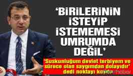 İmamoğlu: ‘O özürleri kabul etmiyorum suskunluğum sürece olan saygımdandır’