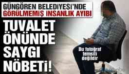 Başkandan şoföre tuvalet önünde ‘selam’ nöbeti!