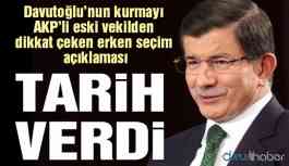 Davutoğlu’nun kurmayından dikkat çeken erken seçim açıklaması