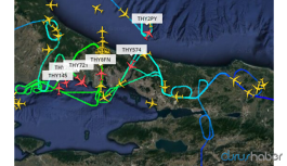 Şiddetli rüzgar hava trafiği etkiledi! Uçaklar, İstanbul Havalimanı'na iniş yapamadı
