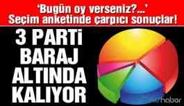 Dikkat çeken seçim anketi! Üç parti baraj altında kalıyor!