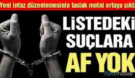 İnfaz düzenlemesinin taslak metni ortaya çıktı! Hangi suçları kapsadığı belli oldu!