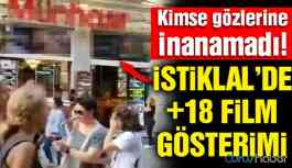 İstanbul'un en kalabalık caddesinde müstehcen görüntüler!