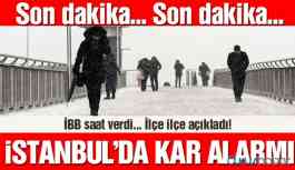 İstanbul’da kar alarmı! İBB ilçe ilçe açıkladı