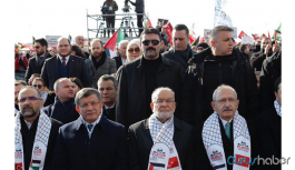'Büyük Kudüs Mitingi'ne katılan İmamoğlu: Mescid-i Aksa ilk kıblemizdir