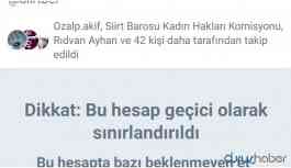 Belediye'nin Twitter hesabına sınırlandırma