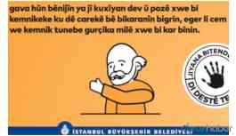 İBB'den Kürtçe afiş ve anons
