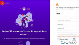 Online coronavirüs risk testi yayına girdi