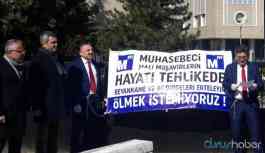 Salgın protestosu yapan mali müşavir ve muhasebeciler gözaltına alındı
