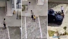 Polis çocukları silahla kovaladı