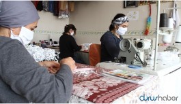 Diyarbakır’da 3 kadın ücretsiz maske üretimine başladı