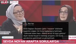 RTÜK, 'ölüm listesi' hazırlayan Sevda Noyan'ın sözlerini gündeme almadı