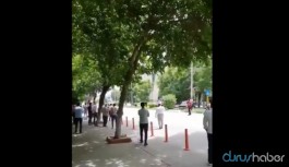 Belediye önünde kendini yakma girişimi