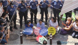 Aydın'daki kadın yürüyüşüne polis engeli