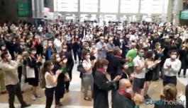 Çağlayan Adliyesi'nde avukatlardan alkışlı protesto