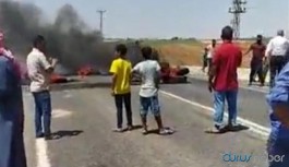 DEDAŞ protestosu: Çiftçiler yolu kapatıp lastik yaktılar