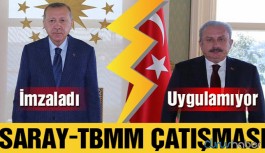Erdoğan imzaladı, Şentop uygulamıyor