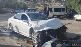 Servis aracı ile otomobil çarpıştı: 13’ü işçi 15 kişi yaralandı