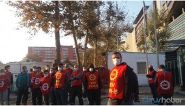 İnşaat işçileri 2 aydır maaş alamayınca iş bıraktı