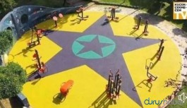 ‘PKK sembolüne benziyor’ diye parkın zeminini söktüler