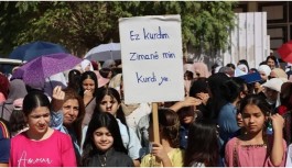 Rojava’da anadilde eğitim için protestolar sürüyor