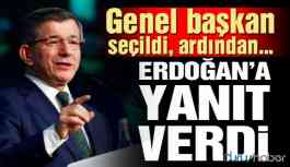 Davutoğlu GP Genel Başkanlığı’na seçildi, hemen ardından Erdoğan'a sert yanıt!